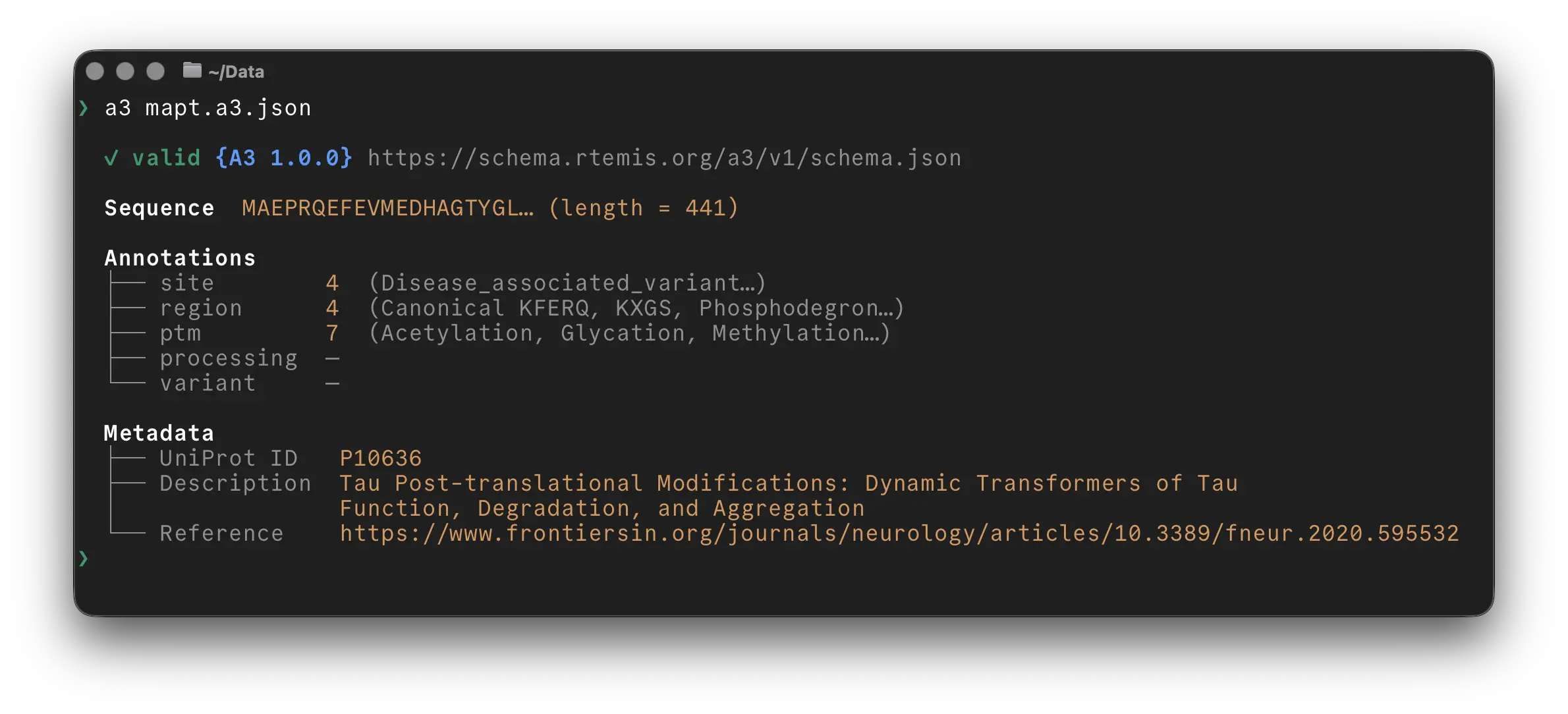 a3 cli example